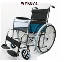 탄탄 휠체어 WYK874-41 스틸 기본형 노튜브 접이식 20kg 41cm